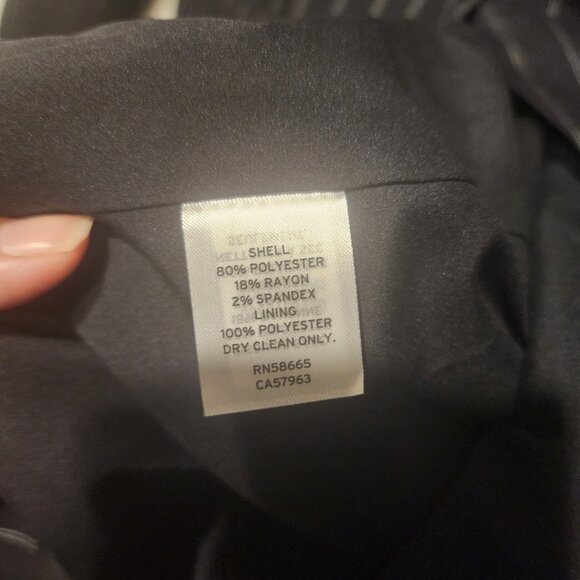 Nordstrom Women's Black Striped Blazer One Button Flap Pocket Size XL - Picture 6 of 7